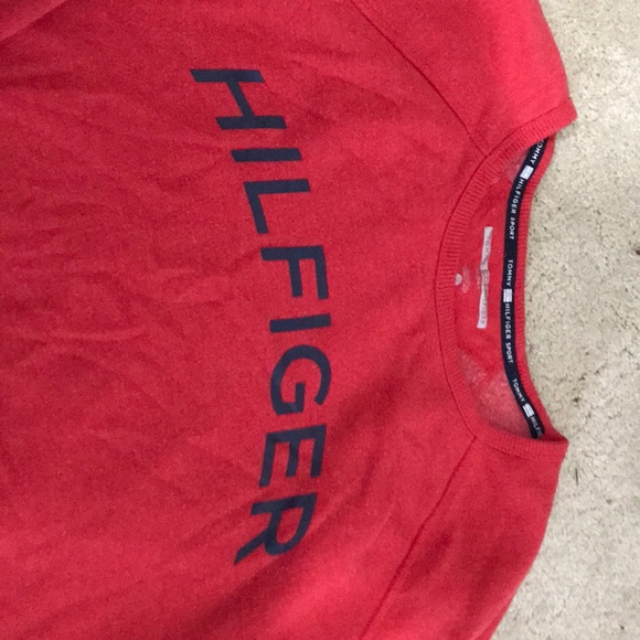 Red Tommy Hilfiger pullover! ❤️ - Picture 2 of 4